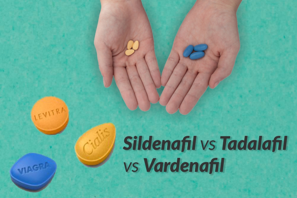 Porovnání účinných látek Sildenafil, Tadalafil a Vardenafil